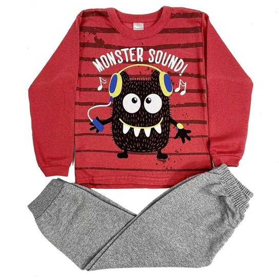 Conjunto Moletom Calças e Casaco Infantil Masculino SEM CAPUZ / Menino Inverno - Vermelho Menor preço em Conjunto Moletom Calças e Casaco Infantil Masculino SEM CAPUZ / Menino Inverno - Vermelho