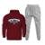 Conjunto Moletom Canguru Com Capuz Estampa New York Basketball Calça Flanelada Cordao Ajustavel - Bordô