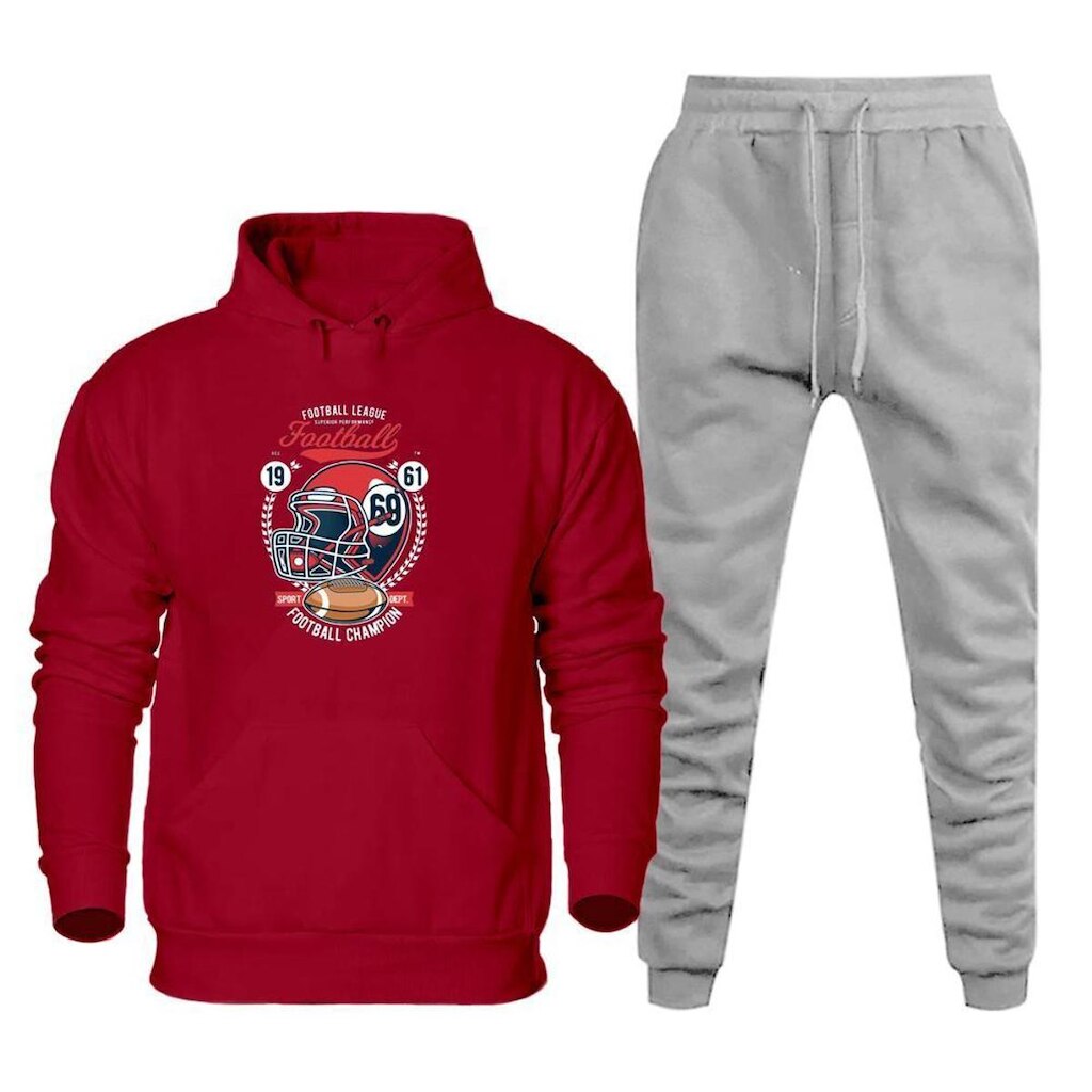 Conjunto Moletom Canguru Estampado Blusa e Calça 70% Algodão e 30% Poliéster Confortavel e Macio