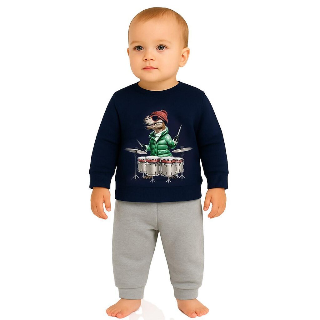 Conjunto Moletom Com Punhos Infantil Menino Estampado Kyly