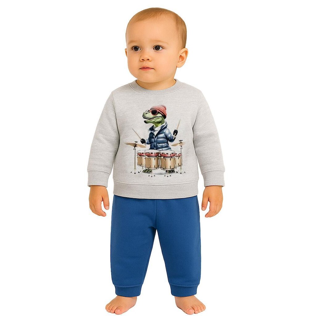 Conjunto Moletom Com Punhos Infantil Menino Estampado Kyly