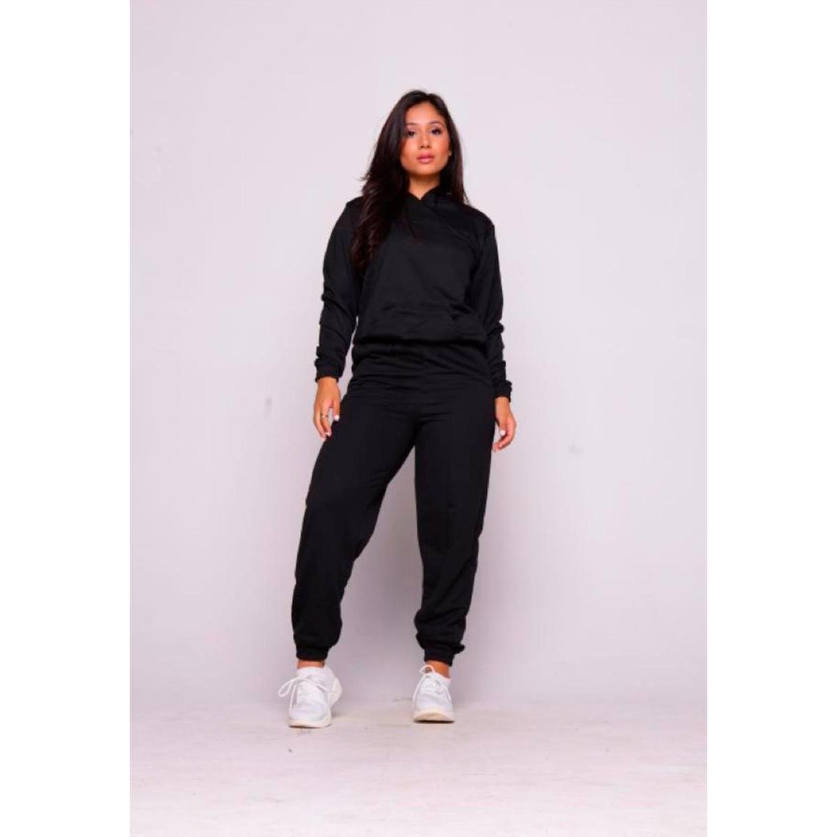 Conjunto Moletom Moletom Preto Feminino Mercado Livre Moletom