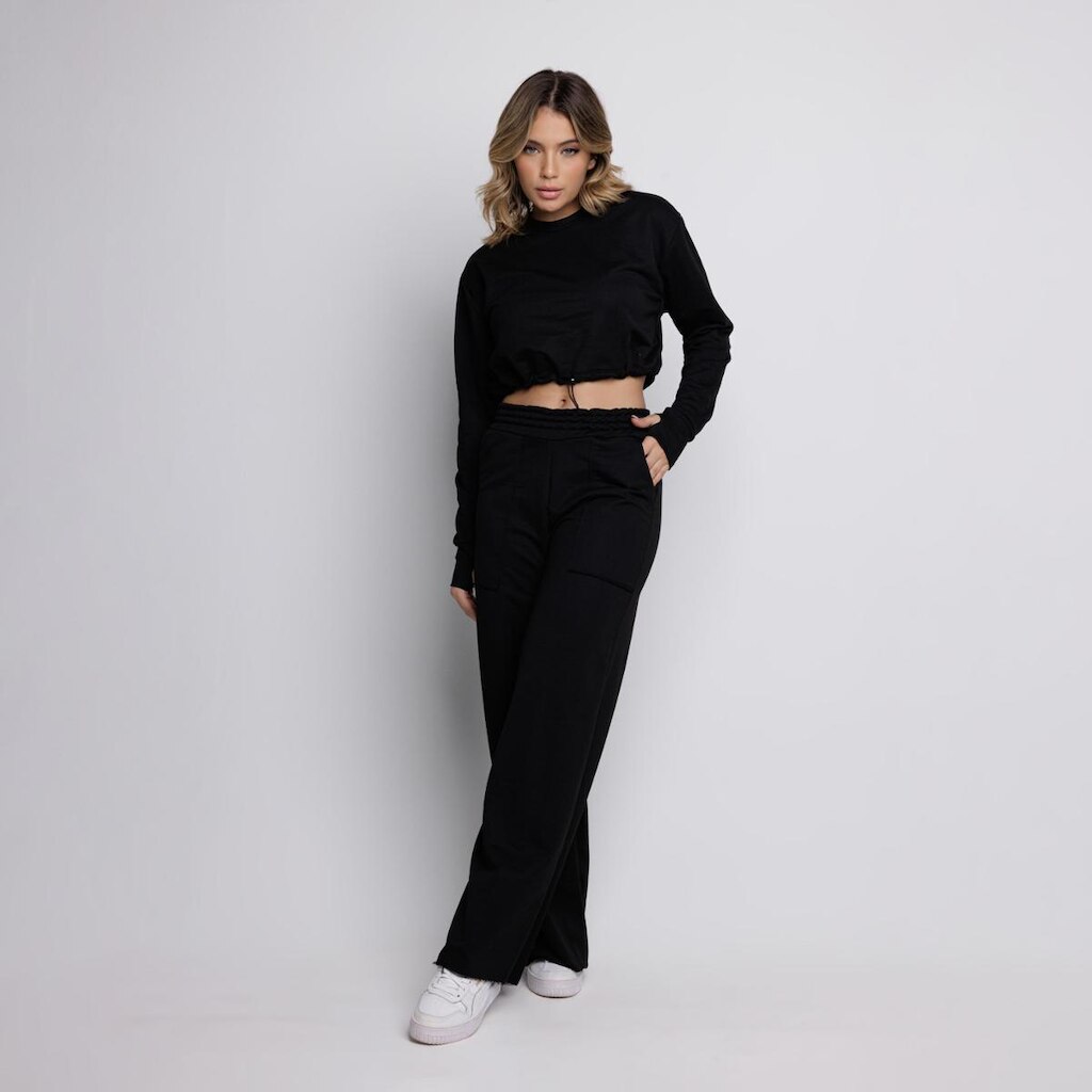 Conjunto Moletom Feminino Blusa + Calça Vekyo