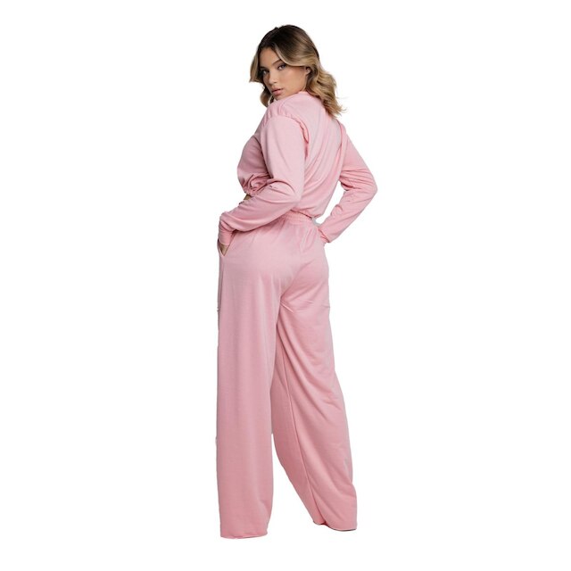 Conjunto Moletom Feminino Blusa + Calça Vekyo