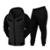 Conjunto Moletom Feminino Masculino Jaqueta Calça Capuz Zíper - Cinza
