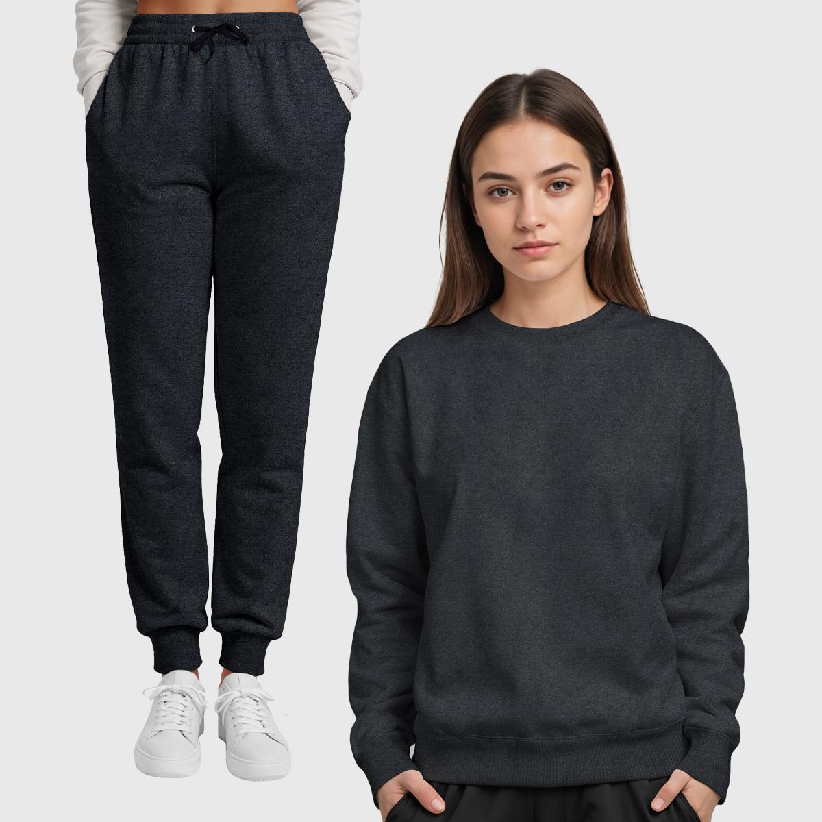 Conjunto Moletom Gola Redonda e Calça Feminina Lisa Benellys Menor preço em Conjunto Moletom Gola Redonda e Calça Feminina Lisa Benellys