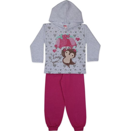 Conjunto Moletom Infantil Blusa Frio Menino Menina 1 ao 8 - Terracota Menor preço em Conjunto Moletom Infantil Blusa Frio Menino Menina 1 ao 8 - Terracota