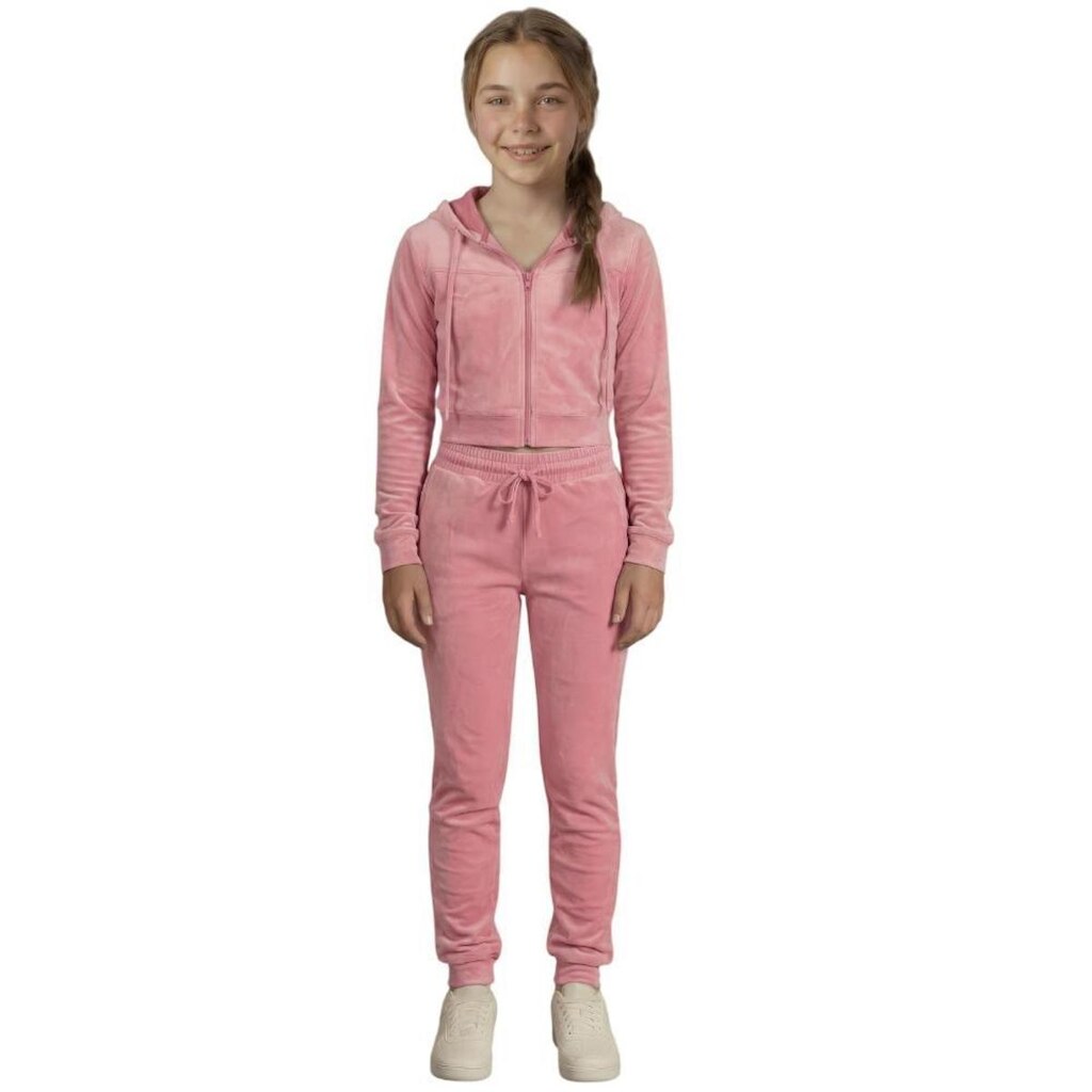 Conjunto Moletom Infantil Inverno Plush Peluciado Capuz Veluna