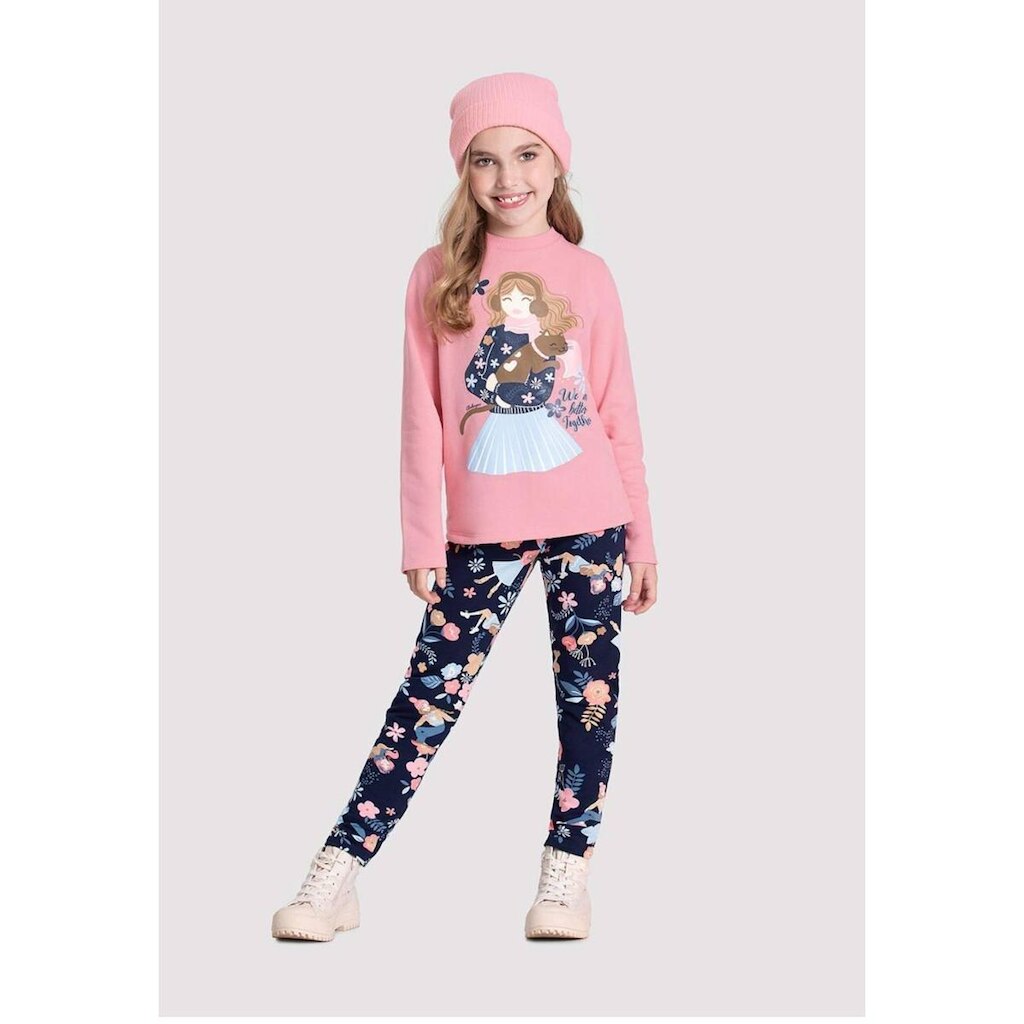 Conjunto Moletom Infantil Menina Alakazzo 19123