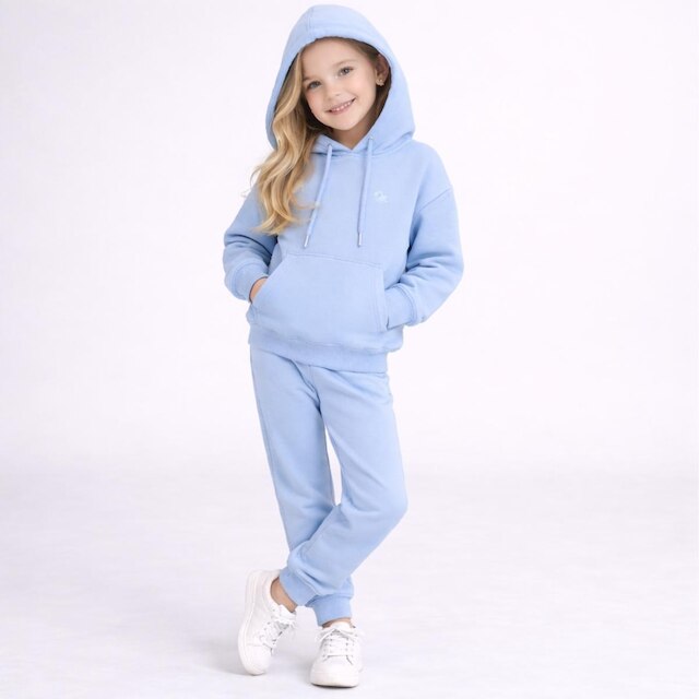 Conjunto Moletom Infantil Menina Canguru Calça e Blusa Manga Longa