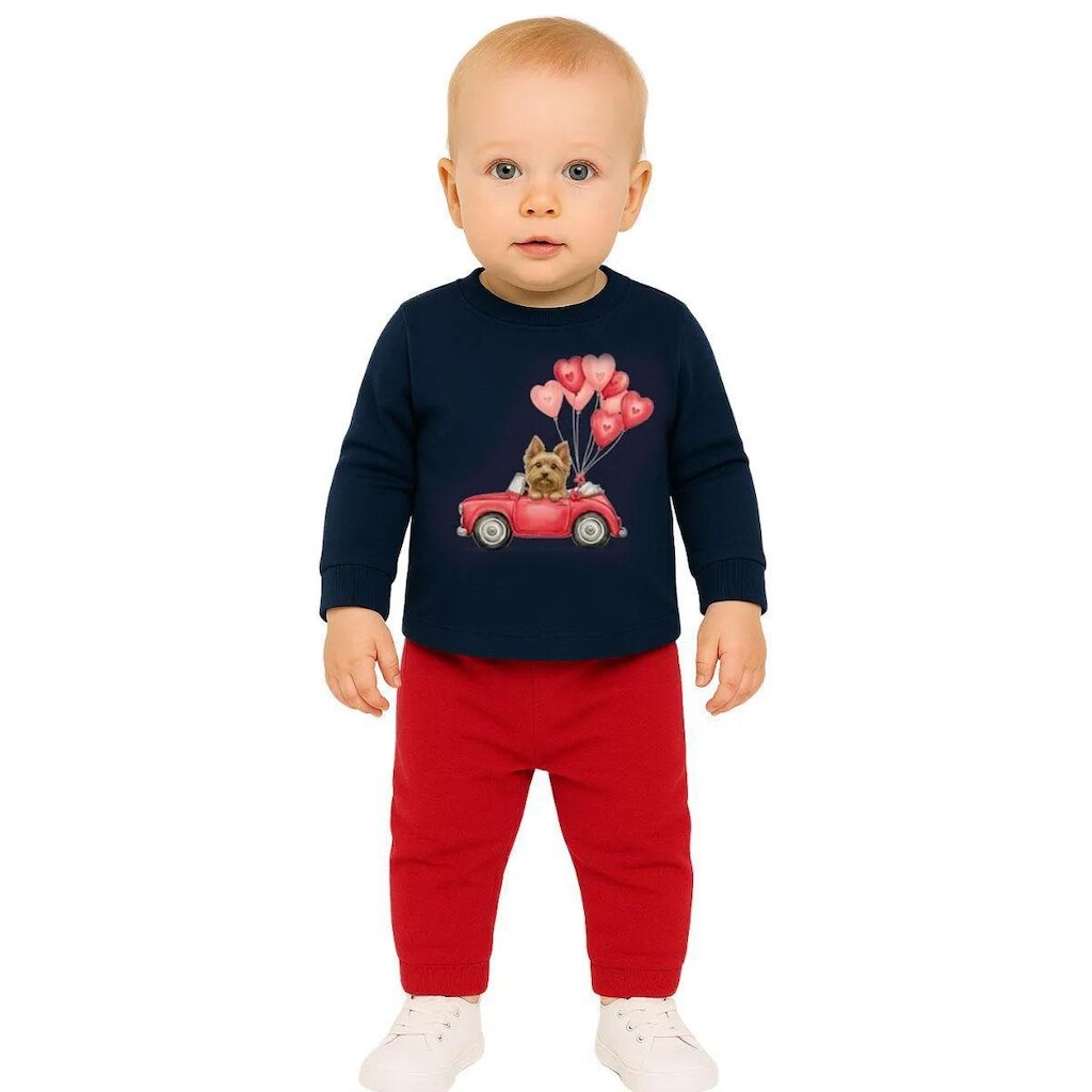 Conjunto Moletom Infantil Menina Com Punho Estampado Kyly