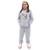 Conjunto Moletom Infantil Meninas Blusa Canguru Capuz e Calça Comprida Quentinho Inverno Escola - Cinza