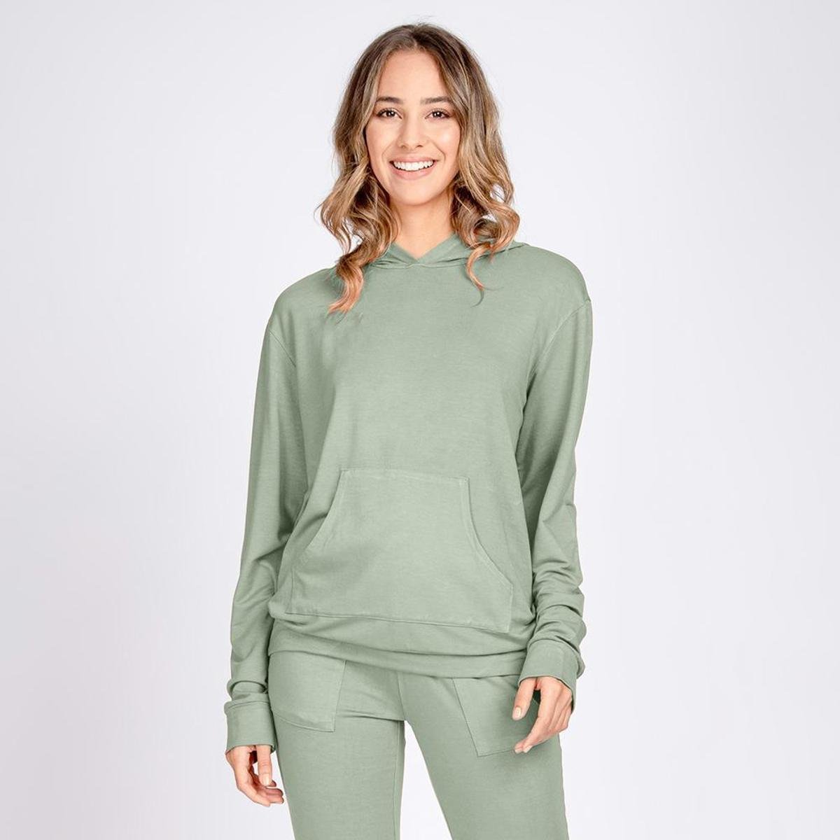 moletom com capuz sage green
