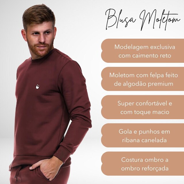 Conjunto Moletom Masculino Blusa e Calça