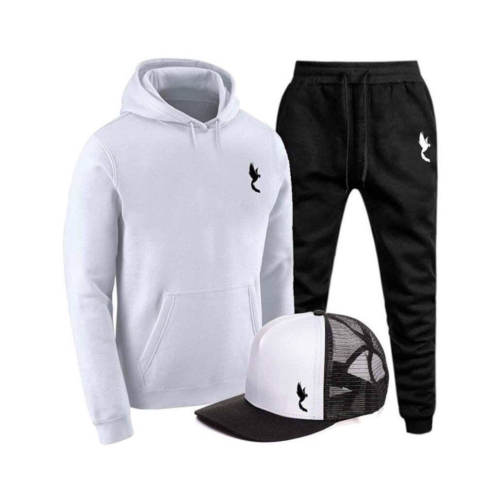Conjunto Moletom Masculino Canguru Confortável + Boné Macio