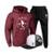 Conjunto Moletom Masculino Canguru Conforto + Boné Macio - Bordô