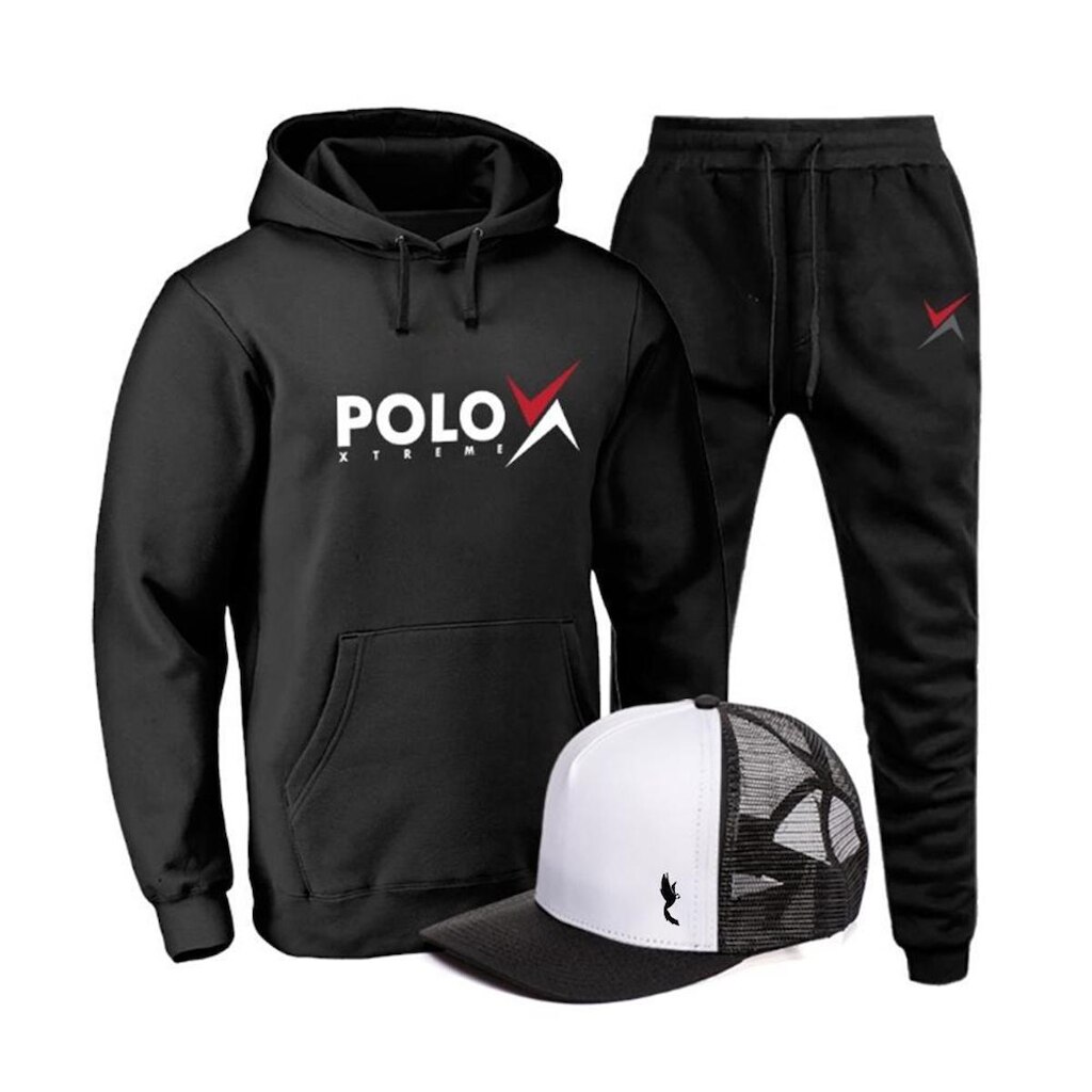 Conjunto Moletom Masculino Confortável Canguru + Boné Macio