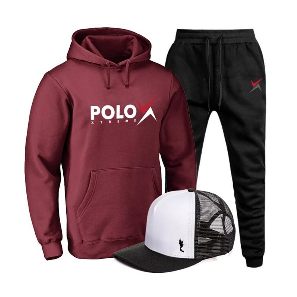 Conjunto Moletom Masculino Confortável Canguru + Boné Macio