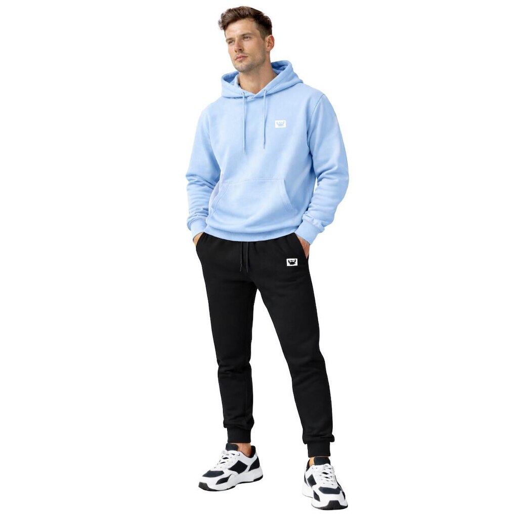 Conjunto Moletom Masculino Flanelado Com Capuz e Calça Jogger Casual Inverno Confortável Siri