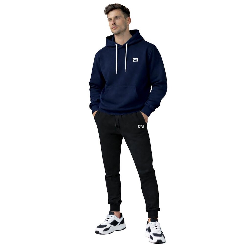 Conjunto Moletom Masculino Flanelado Com Capuz e Calça Jogger Casual Inverno Confortável Siri