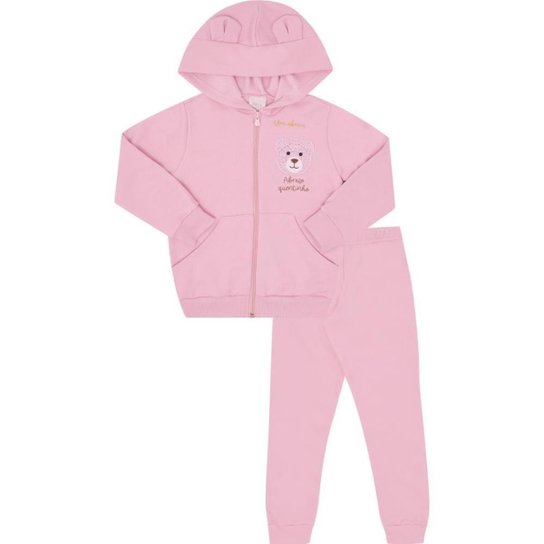Conjunto Moletom Menina com Capuz Pulla Bulla Ref. 50233