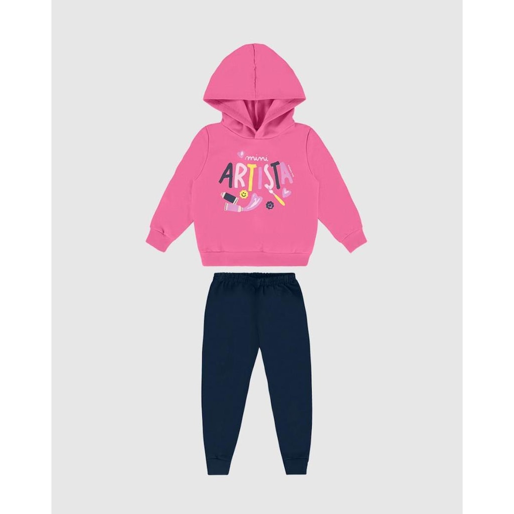 Conjunto Moletom Menina Malwee Kids 4 ao 8 Ref. 0126246