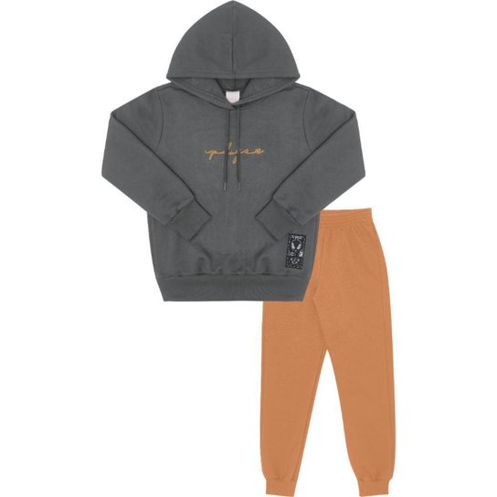 Conjunto Moletom Menino com Capuz Pulla Bulla Ref. 50377