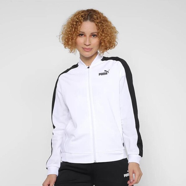 Conjunto Moletom Puma Baseball Tricot Suit-Feminino - Branco | Netshoes
