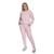 Conjunto Moletom Techmalhas Gola Careca Flanelada Feminino - Rosa