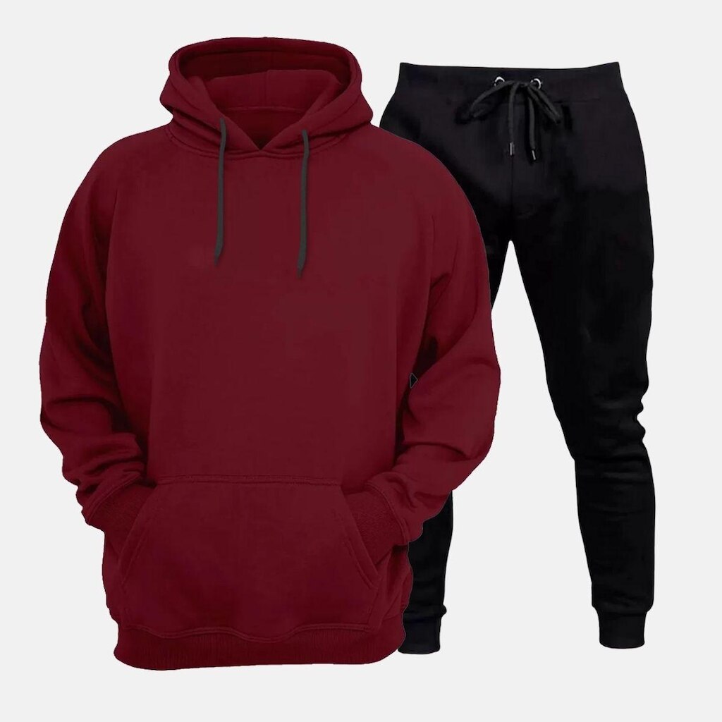 Conjunto Moletom Use Miron Blusa de Frio Canguru e Calça Moletom Jogging Calca Moleton Preto