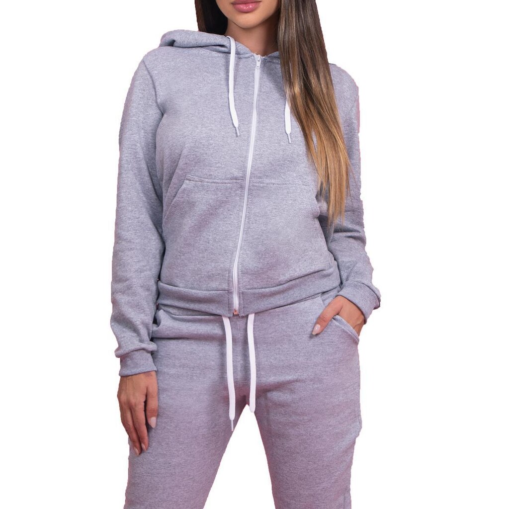 Conjunto Moletom Zíper Capuz Feminino
