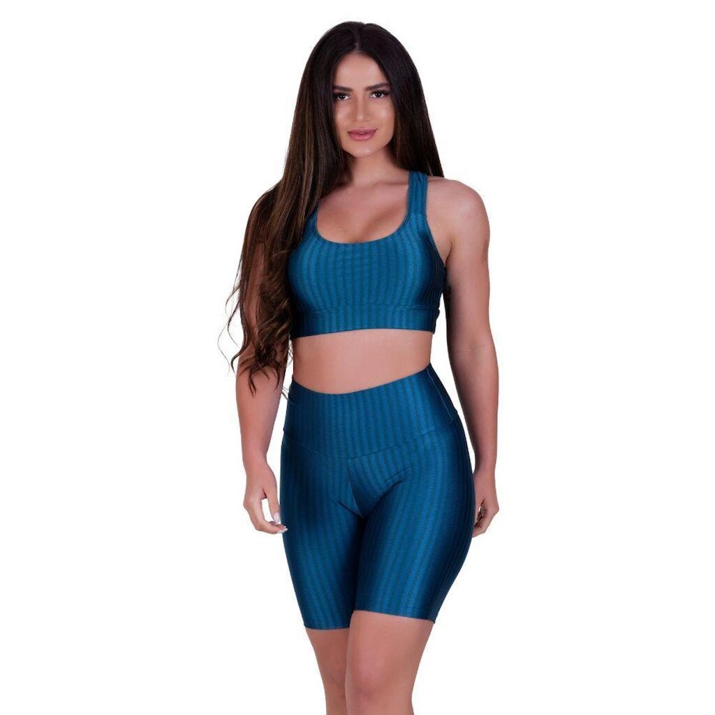 Conjunto Naka Modas Top e Bermuda Feminino