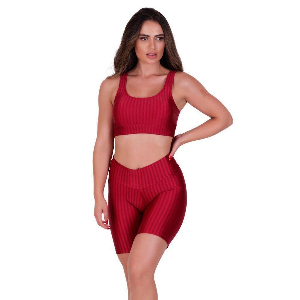 Conjunto Naka Modas Top e Bermuda Feminino