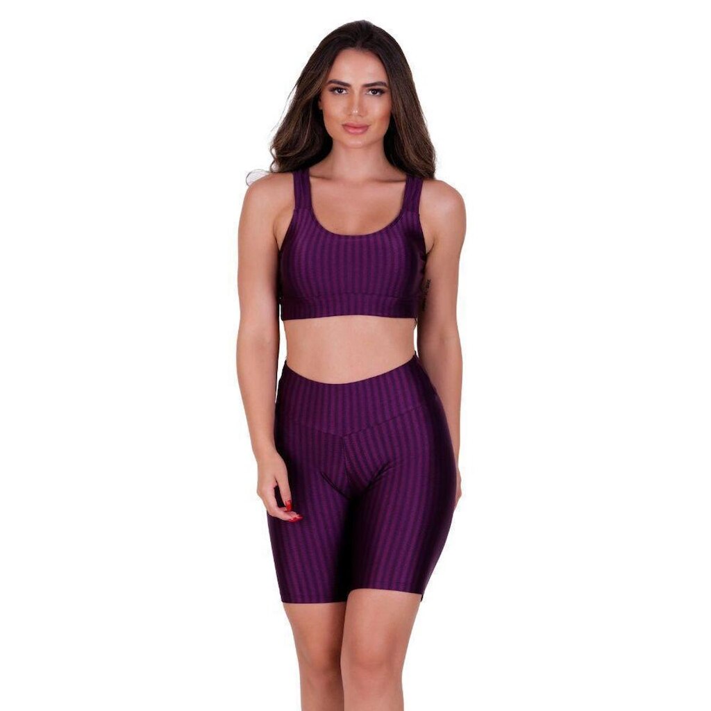 Conjunto Naka Modas Top e Bermuda Feminino