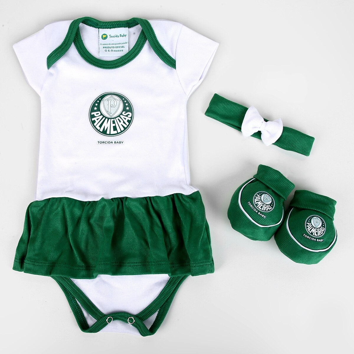 Conjunto Palmeiras c/ 3 peças Infantil Menor preço em Conjunto Palmeiras c/ 3 peças Infantil