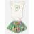 Conjunto para Bebê Menina com Body e Short Estampado Up Baby - Off White