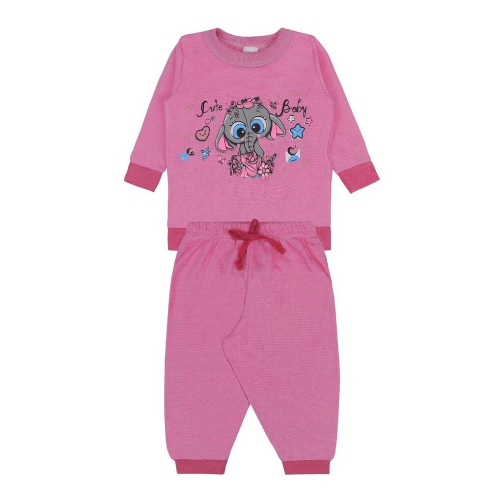 Conjunto Pink com Estampa de Elefante e Calça - Big Bless