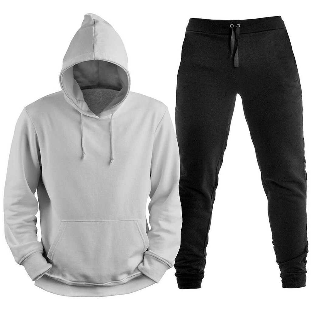Conjunto Plus Size Blusão Moletom Canguru Com Capuz Liso