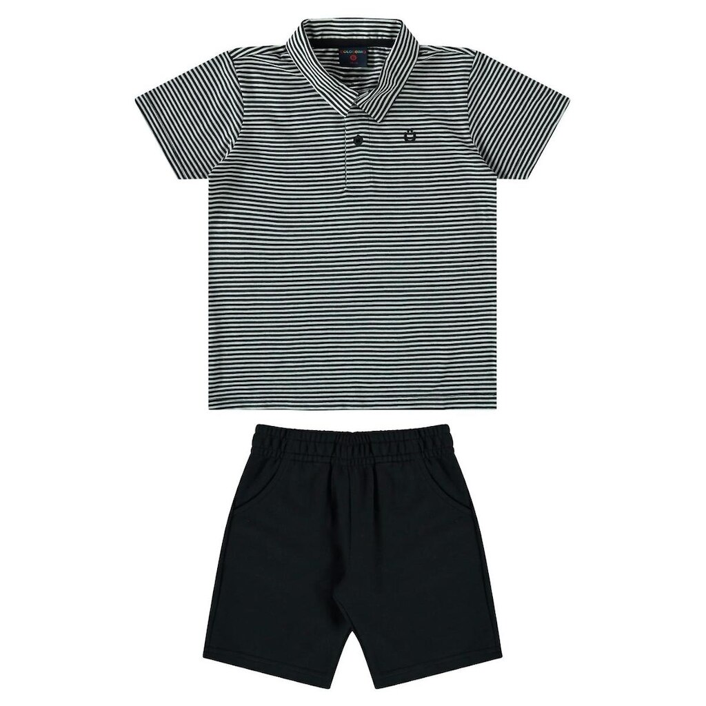 Conjunto Polo e Bermuda Infantil Guloseima