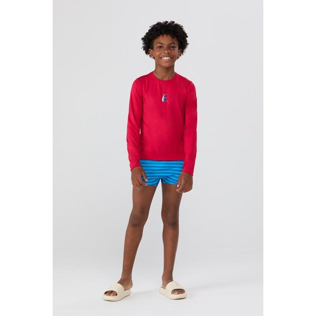 Conjunto Praia Infantil Masculino UV50+ Barquinho