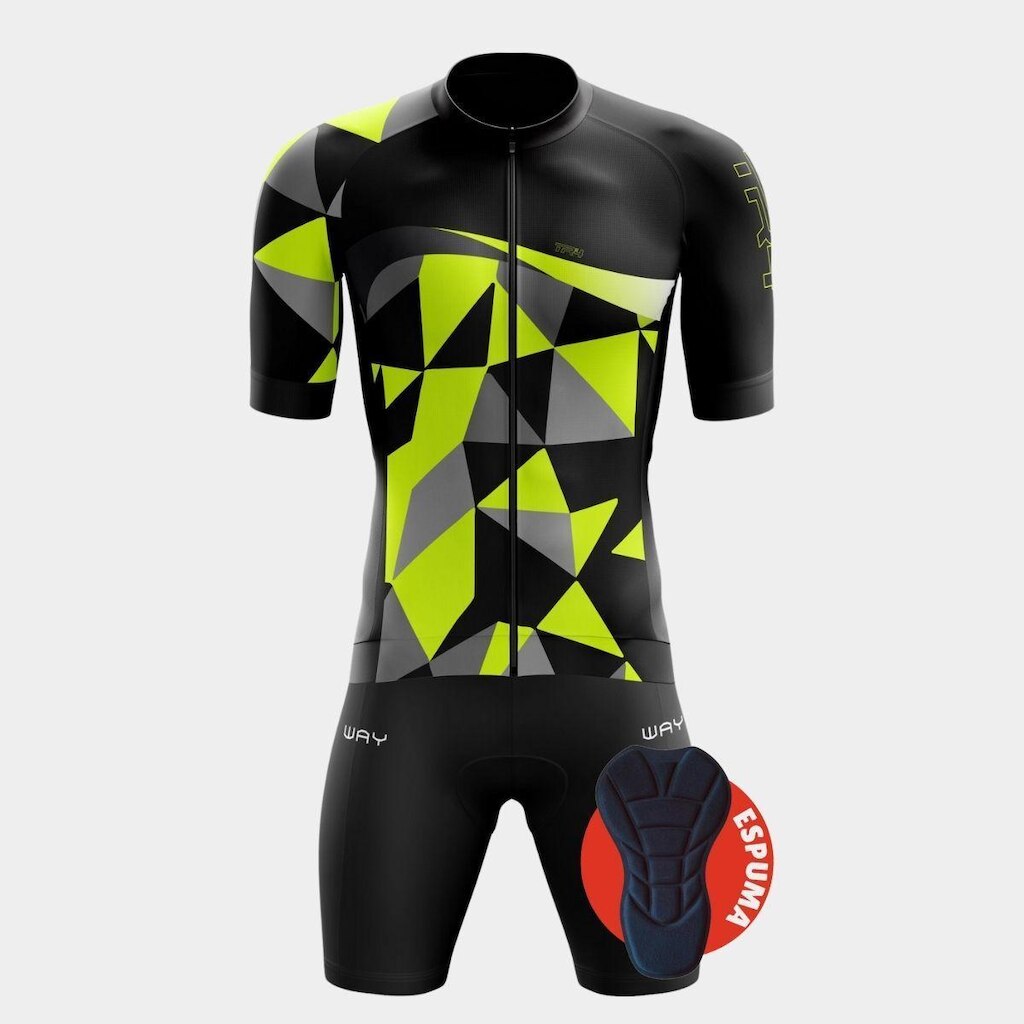 Conjunto Premium de Ciclismo Premium TR4 com Bolsos Traseiros + Bermuda de Forro com Espuma