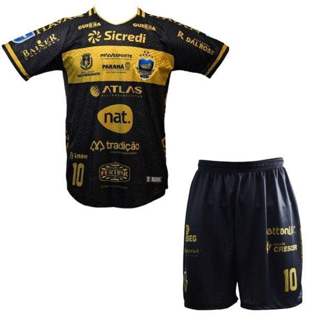 Conjunto Preto Pato Futsal Oficial Jogo