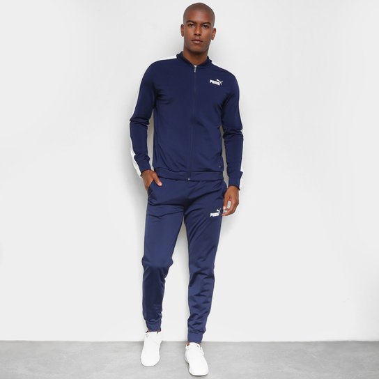 Conjunto Puma Baseball Tricot Suit Masculina - Marinho Menor preço em Conjunto Puma Baseball Tricot Suit Masculina - Marinho
