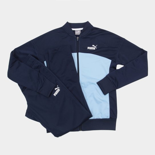 Conjunto Puma Classic Tricot Suit Feminino - Azul+Marinho