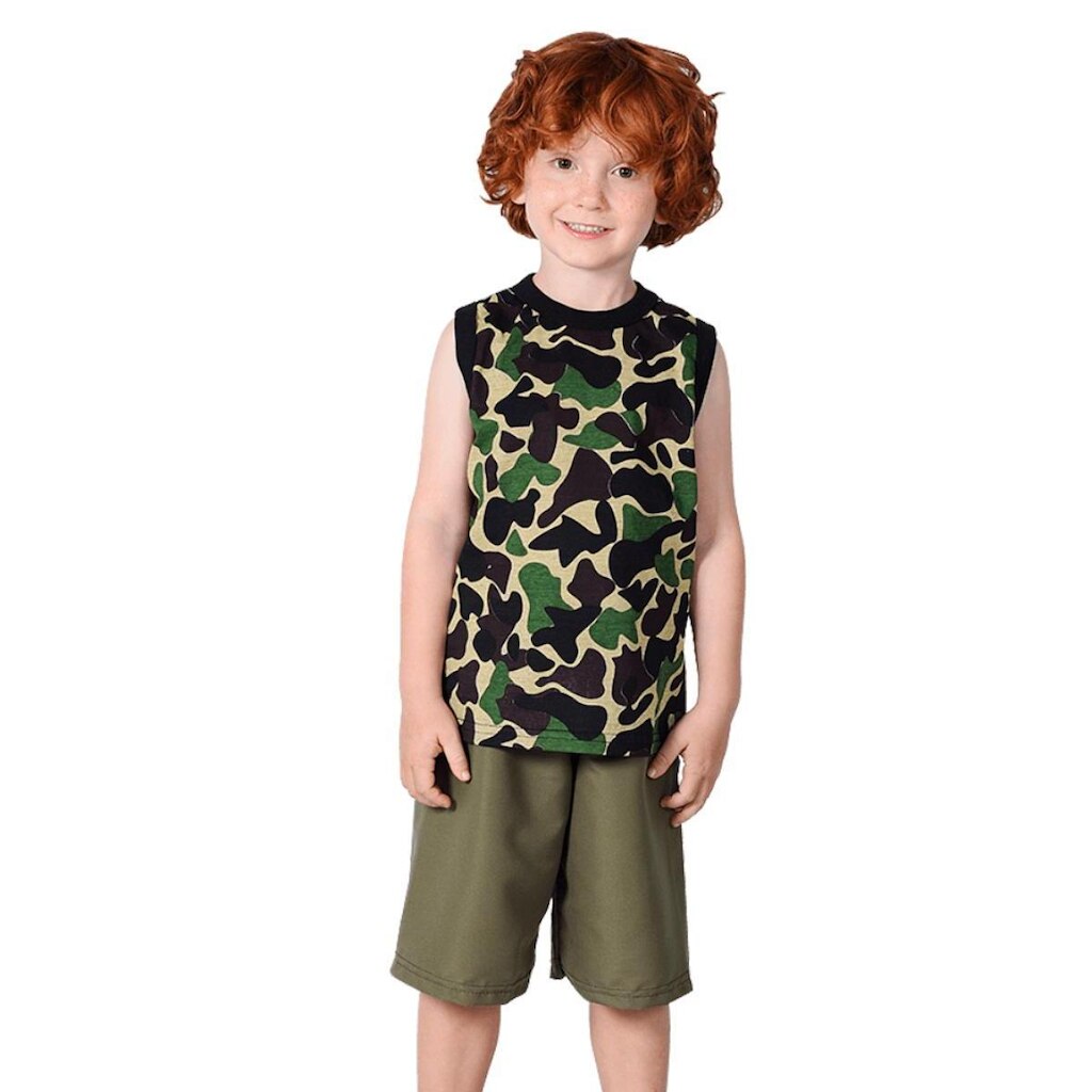 Conjunto Regata Camuflada e Bermuda - Big Bless
