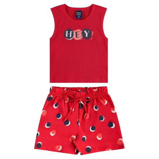 Conjunto Regata Cropped e Short Bee Loop