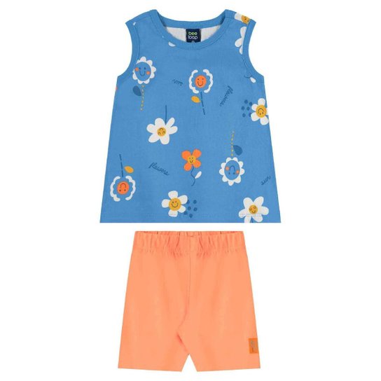 Conjunto Regata e Bermuda Menina Bee Loop