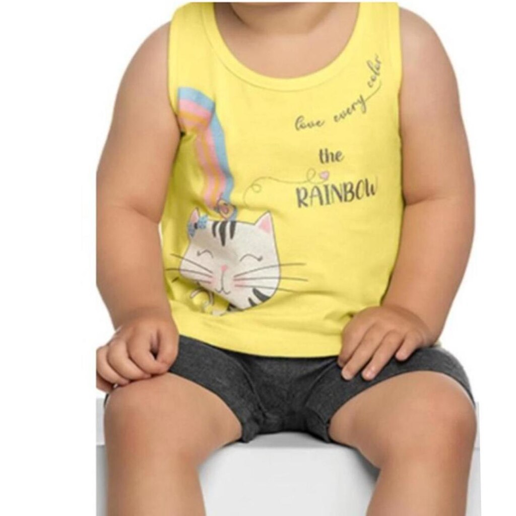 Conjunto Regata Estampada The Rainbow + Short Kely Kety