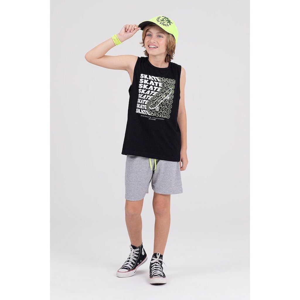 Conjunto Regata Infantil Web Skaterboard Preto