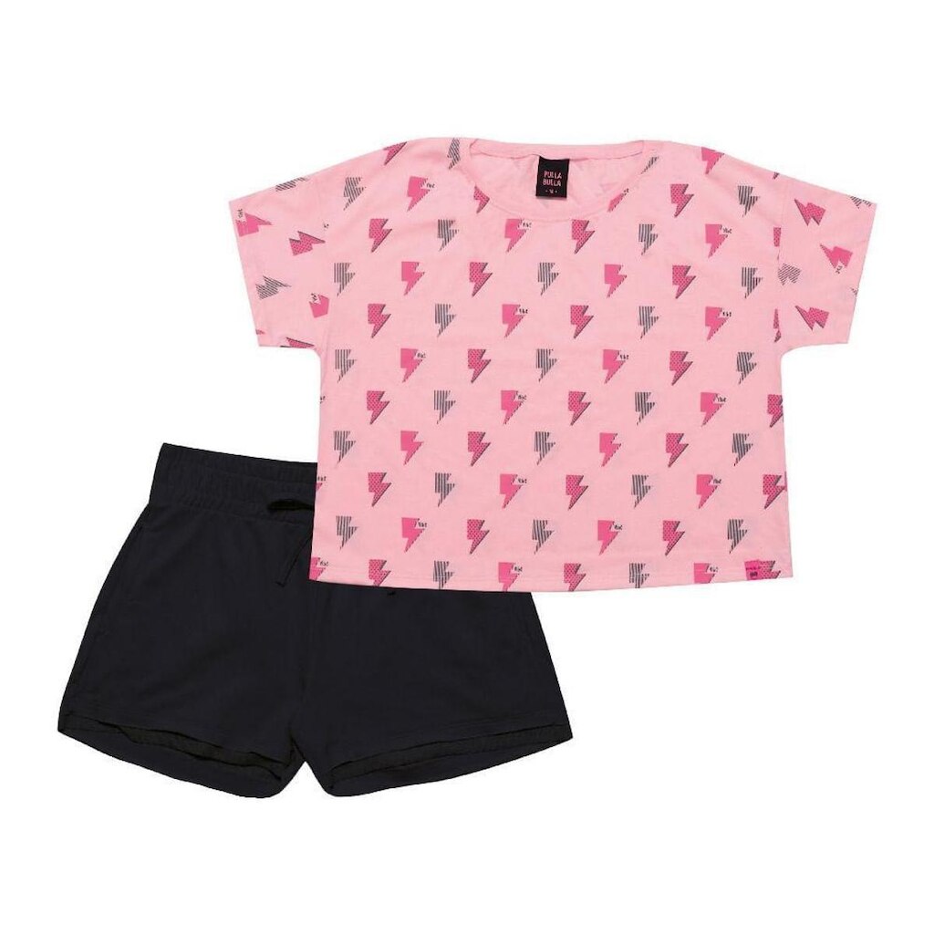 Conjunto Rosa Lumi - Juvenil Meia Malha